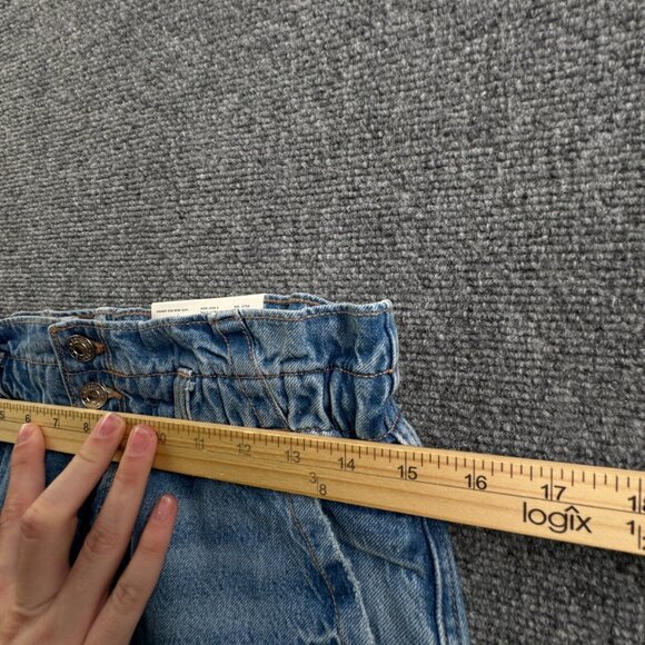 NWT American Eagle Women Jeans Blue Denim Pant Mom Highest Rise 12 31W Elastic - Picture 15 of 15